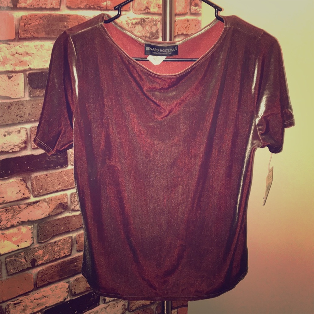 Harve Bernard sexy velour shirt